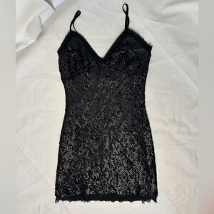 NBD sequin black dress